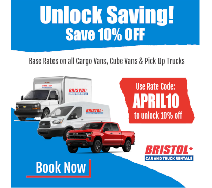 Bristol Truck rental Deal April 10%